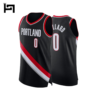 Custom basketball jerseys with team logos and player names.