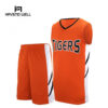 Professional basketball uniform with custom team logo.