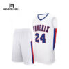 Personalized basketball uniform with custom team colors.