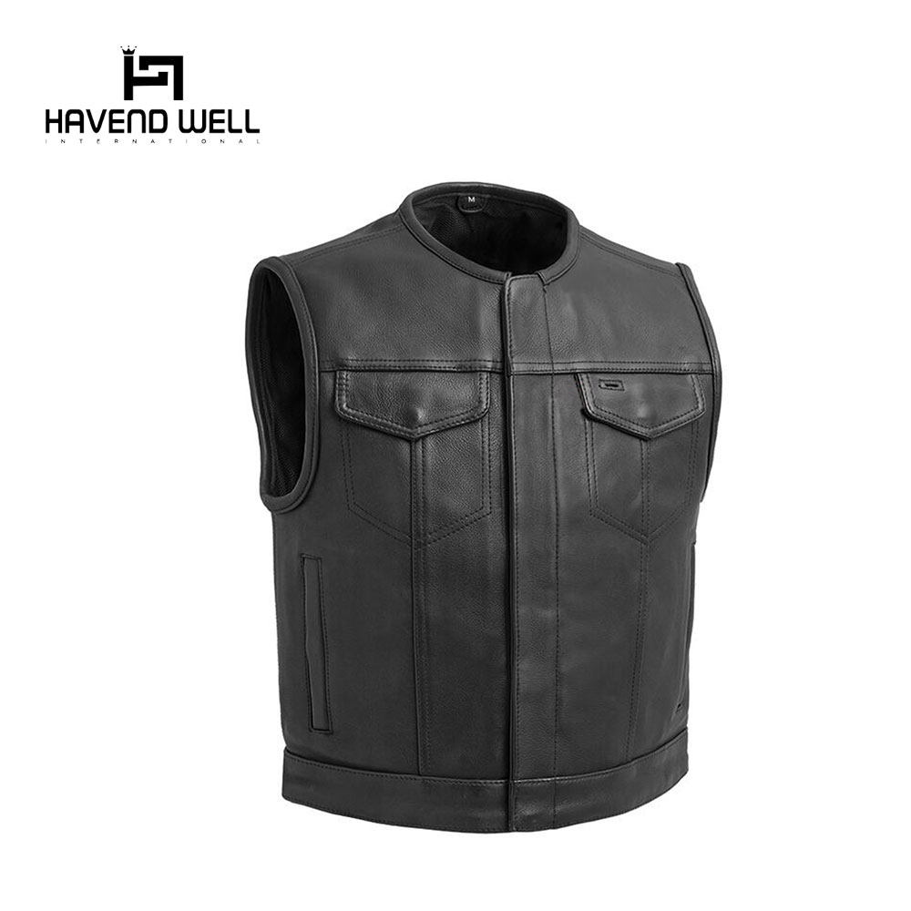 Men’s biker vests with reinforced protection