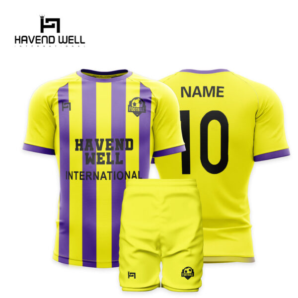 Custom match-ready soccer uniform with breathable material
