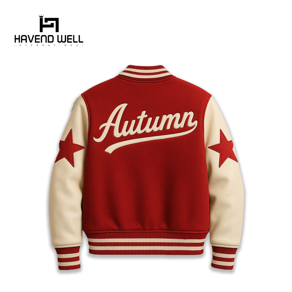Embroidered varsity jacket for school and team branding
