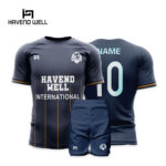 Custom soccer kit for teams with logo and number on jersey