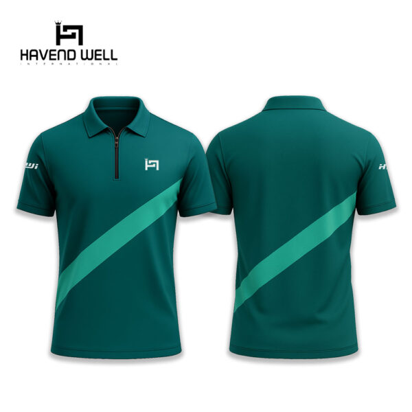 Men’s quarter-zip polo shirt for sports and casual wear